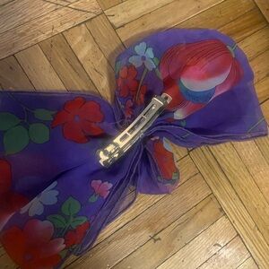 Floral Purple Hair Clip